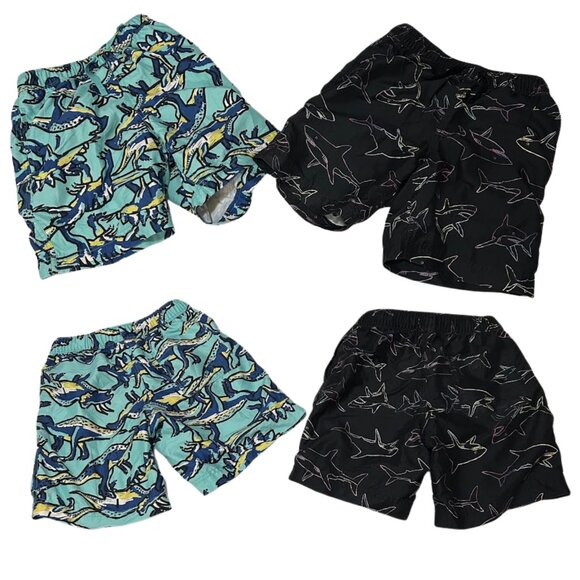Hanna Andersson Boys 10 LOT 4 Swimwear Rash Guard Swim Trunks Bathing Suit Beach - Picture 4 of 7